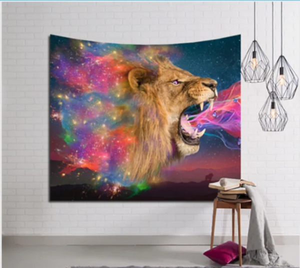 Wall Tapestry with Galaxy Pendant